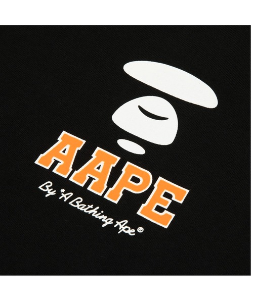 「AAPE BY A BATHING APE」 長袖Tシャツ SMALL ブラック メンズの画像