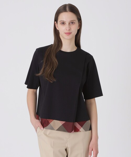 新品タグ付きBLUE LABEL CRESTBRIDGE 半袖カットソー 40 BLUE LABEL CRESTBRIDGE（ブルーレーベルクレストブリッジ） tシャツ