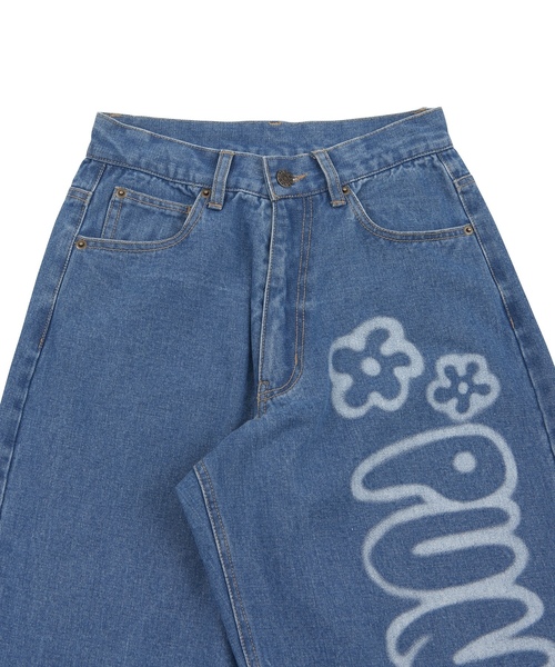 「PUNYUS」 デニムパンツ 2 ライトブルー レディース_画像3