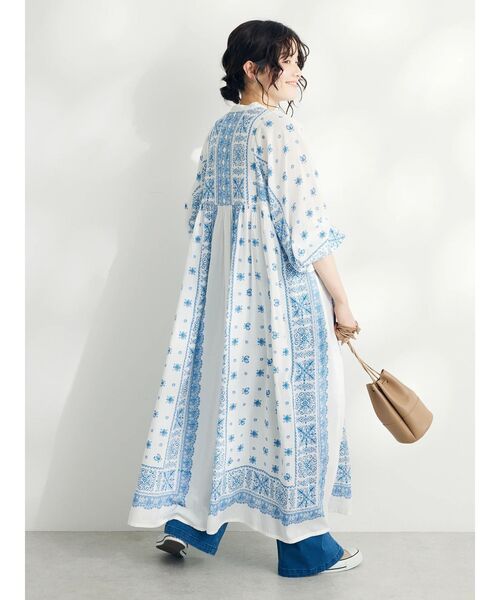 「CRAFT STANDARD BOUTIQUE」 長袖ワンピース FREE チャコールグレー レディース_画像6