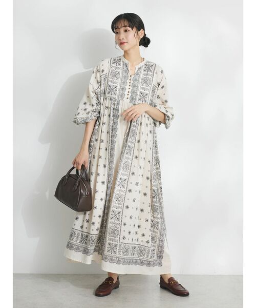 「CRAFT STANDARD BOUTIQUE」 長袖ワンピース FREE チャコールグレー レディース_画像8
