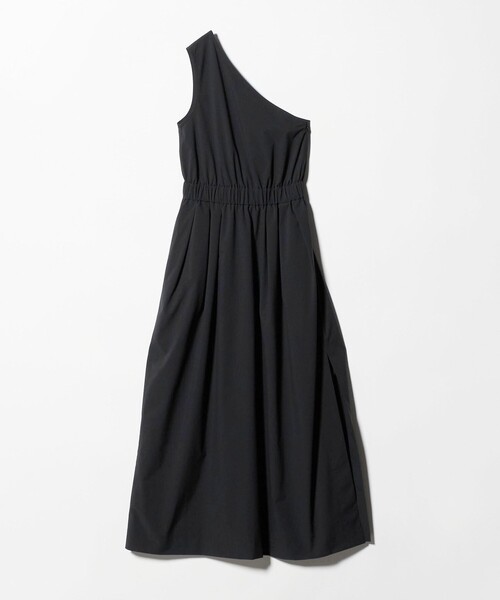 ワンショルダーブラックドレス S H BEAUTY&YOUTH UNITED ARROWS ワンピース 「H」タフタ ワンショルダー