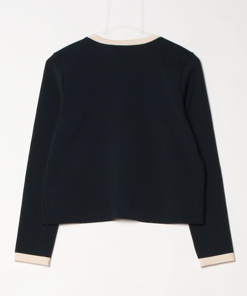 「Demi-Luxe BEAMS」 ニットカーディガン - ネイビー レディース_画像2