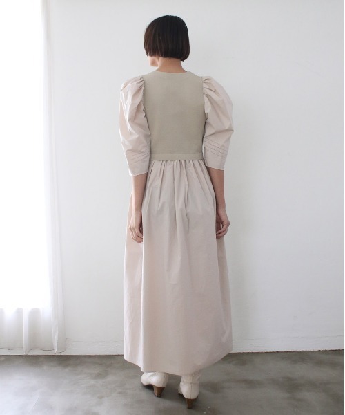 「Marilyn Moon」 7分袖ワンピース FREE ベージュ レディース_画像4
