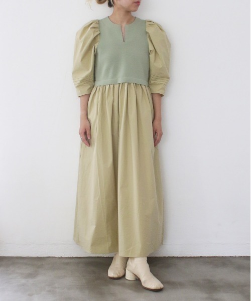 「Marilyn Moon」 7分袖ワンピース FREE ベージュ レディース_画像5