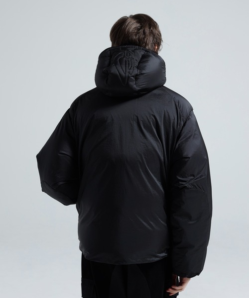 Y-3 ダウンジャケット ダウン HOODED PUFFER JACKET メンズ : ZOZOTOWN