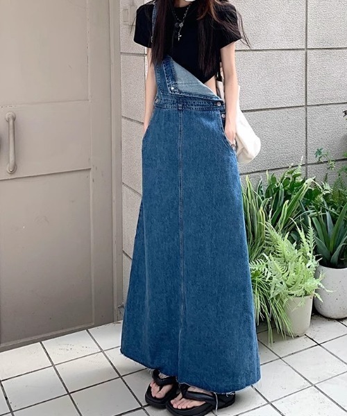 「gossip!ロサンゼルス」 サロペットスカート M ブルー レディース_画像2