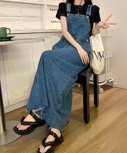 「gossip!ロサンゼルス」 サロペットスカート M ブルー レディース_画像6