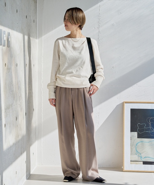 「LE TALON」 フラットパンプス 22.5cm ブラウン レディース_画像3