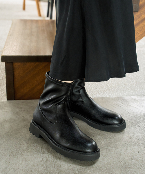 LE TALON（ル タロン） ショート ブーツ 「追加」3.5cmトラックソール