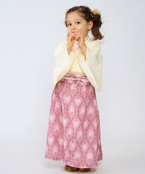 SweetMommy（スウィートマミー） 着物 2ピース キッズ袴 ダマスク柄