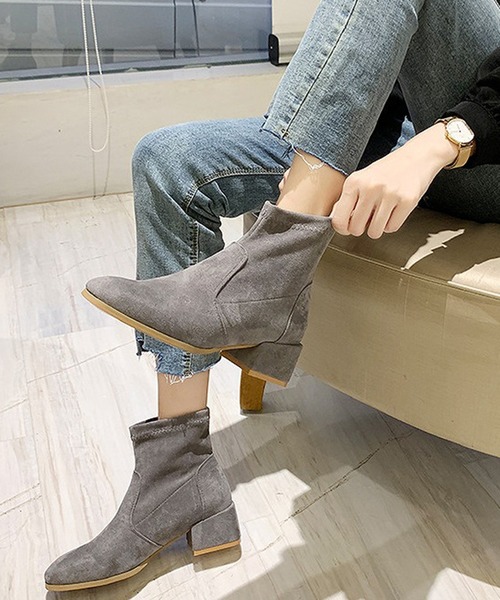 STYLEBLOCK（スタイルブロック） ブーツ スエード調チャンキーヒール