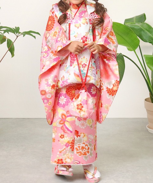 KYOETSU 着物 3歳七五三着物9点セット D キッズ 子供 女の子