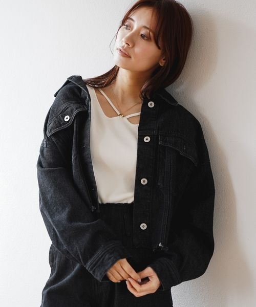 mysty woman ジャケット Gジャン カットオフショートGジャン