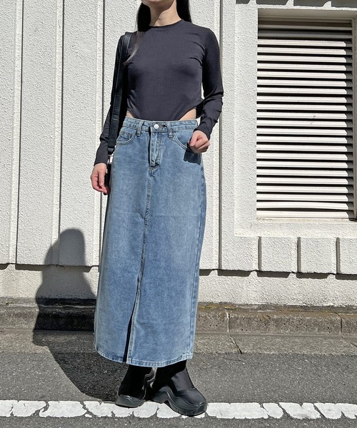 【Oh POLLY】B ストライプボディスーツ スクエアネック ハイレグ Jewelobe tシャツ クルーネックハイレグボディスーツ レディース
