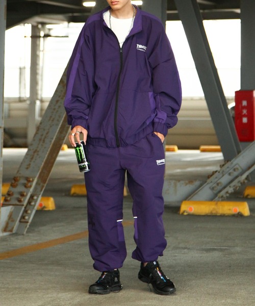 THRASHER（スラッシャー） パンツ ワンポイント ロゴ 刺繍 ナイロン