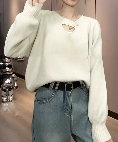 ニット セーター ラメニット レディース Dewlily ニット セーター ラメニットセーター レディース
