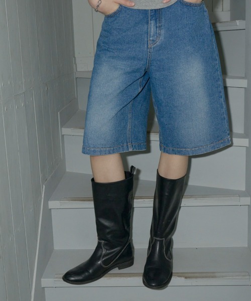 ウエスタンブーツ　ジャスティン　ブーツ　レディース　23cm　オーストリッチ GIUNON ブーツ western stitch wide boots / ウエスタンステッチ