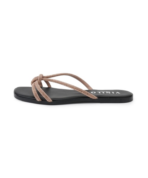 【新品】ADAMETROPE フラットサンダル　 ビジューサンダル ADAM ET ROPE'（アダムエロペ）の「ビジューフラットサンダル
