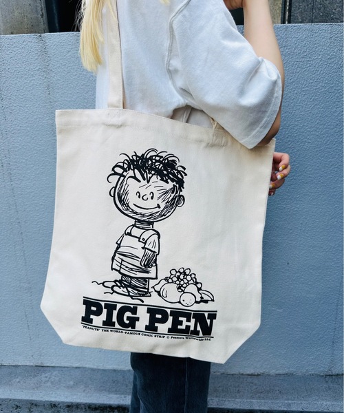 ONE DAY KMC トートバッグ FRUIT OF THE LOOM / PEANUTSトートバッグ