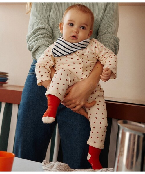 PETIT BATEAU（プチバトー） ベビー服 ロンパース ベビー3点セット