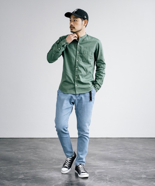 Rocky Monroe シャツ 日本製 国産 オックスフォードバンドカラー