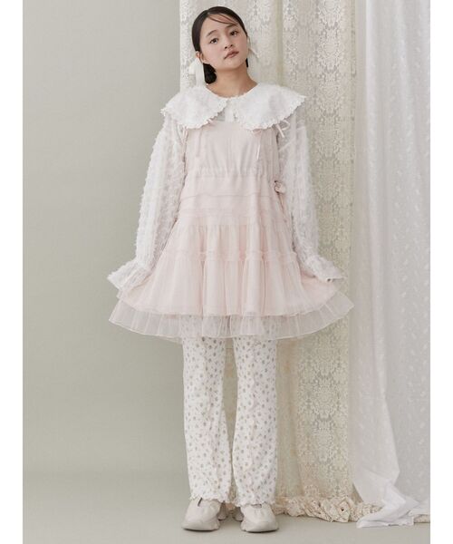 ワンピース チュールドロストミニキャミワンピース レディース  