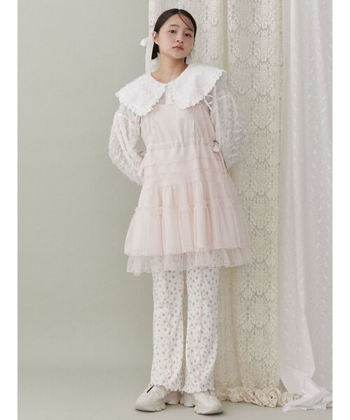 ワンピース チュールドロストミニキャミワンピース レディース  