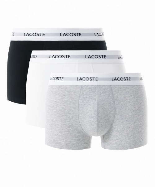 LACOSTE メンズボクサーパンツ（色：ホワイト系）｜下着、靴下、部屋着