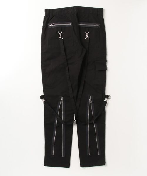 f*e様 y2k ボンテージパンツ　サスペンダー付き　元値30000円 REGIEVO パンツ 「REGIEVO」ファスナーギミック サスペンダー