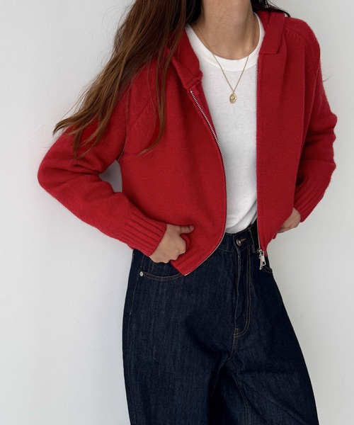canal jean El mar フェザーハーフジップニット
