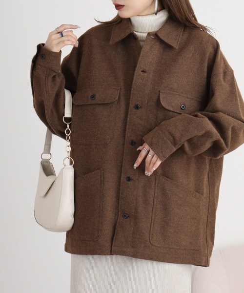 FUNALIVE（ファンアライブ） ウール混サージ シャツカバーオール