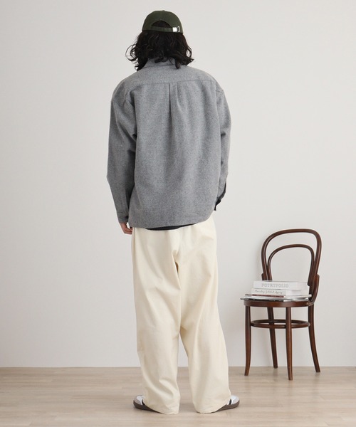 FUNALIVE（ファンアライブ） ウール混サージ シャツカバーオール