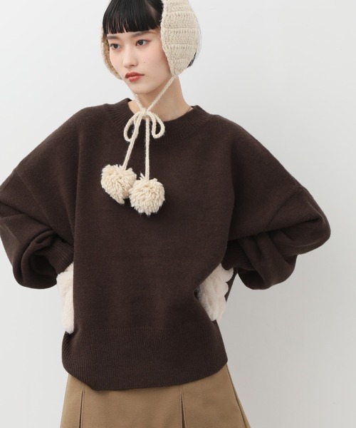 NOGLE ニット セーター 「NOGLE/ノグル」カラールーズリブニット