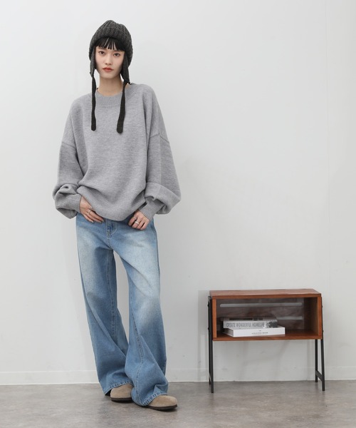 NOGLE ニット セーター 「NOGLE/ノグル」カラールーズリブニット