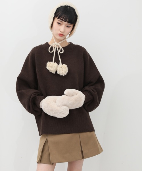 Smooth Collar Knit ベージュ ニットセーター NOGLE ニット セーター 「NOGLE/ノグル」カラールーズリブニット
