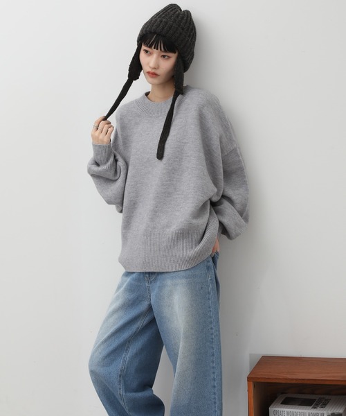 NOGLE ニット セーター 「NOGLE/ノグル」カラールーズリブニット