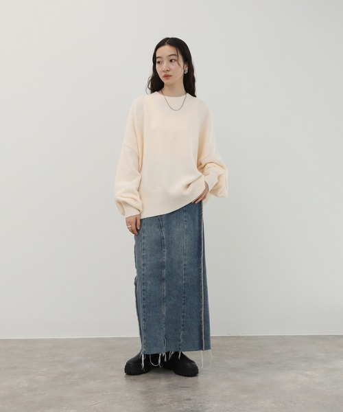 ぬーる出品 AMBIDEX Store 〇ネパールハンドニット 雪のような刺繍ベスト(F