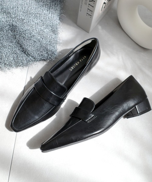 AmiAmi（アミアミ） パンプス スリムスクエアトゥローファーパンプス