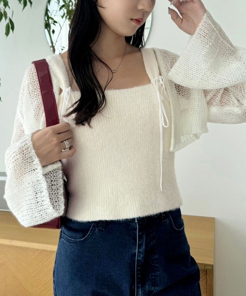 アンサンブル 「SETアイテム」メランジボレロ タンクセット SETアイテム】メランジボレロ タンクセット｜J'aDoRe JUN ONLINE