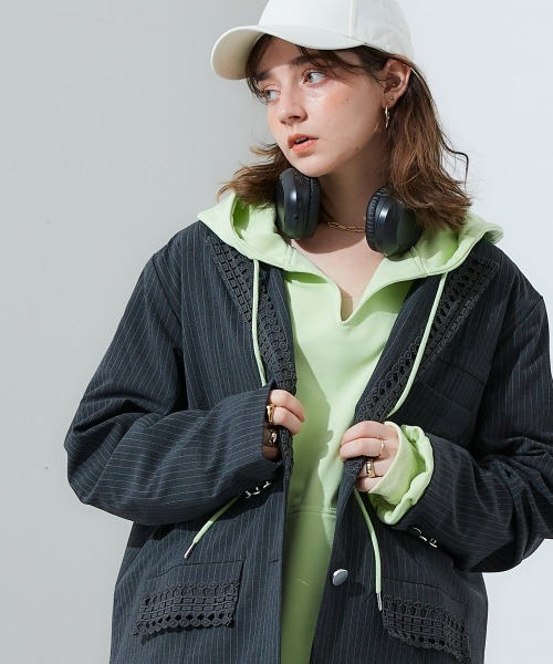 【ぴーちゃん】th products テーラードジャケット notch. ジャケット テーラードジャケット 「 notch.by yui 」 シャギー
