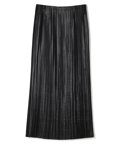 uncrave（アンクレイヴ） スカート レザー ライク サテン プリーツ