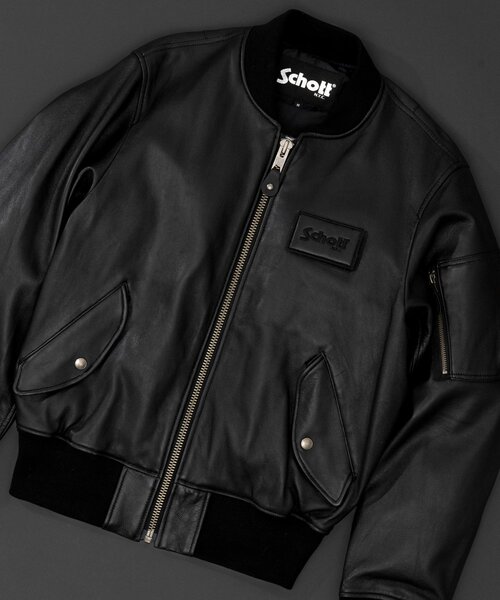 ma1 ma-1 SCHOTT / ショット 別注 レザーMA-1 メンズ : 86921692 