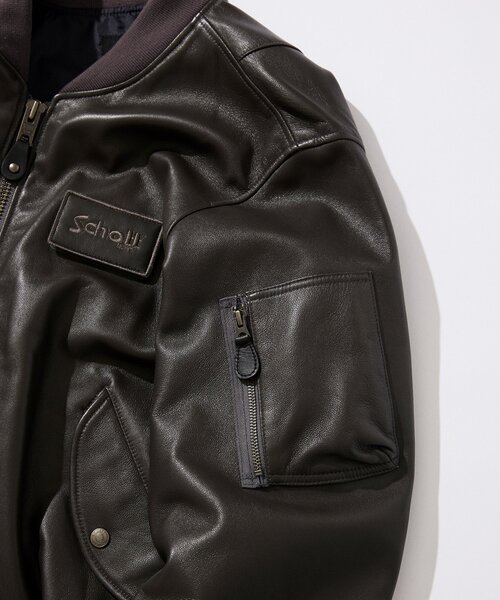 ma1 ma-1 SCHOTT / ショット 別注 レザーMA-1 メンズ : 86921692 
