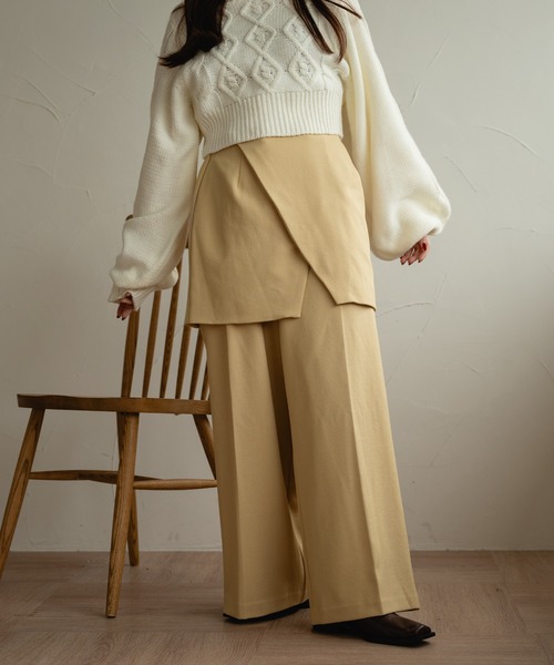 mideal パンツ skirt layered pants / スカートレイヤードパンツ
