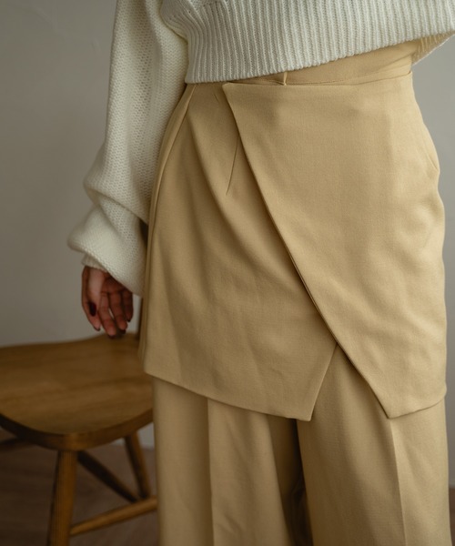 mideal パンツ skirt layered pants / スカートレイヤードパンツ