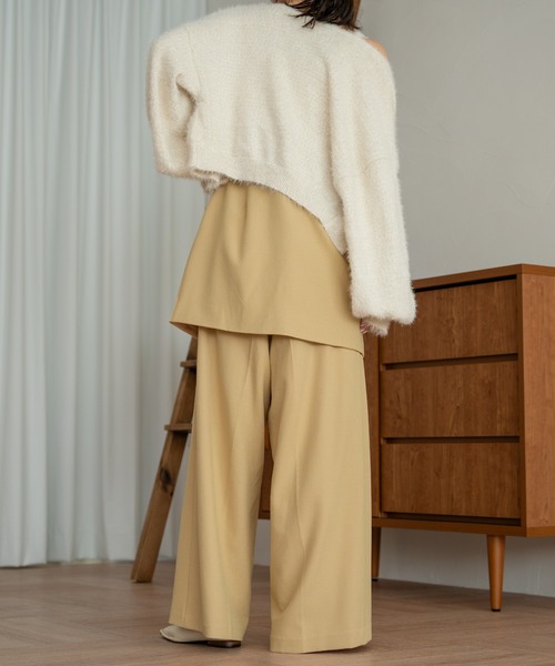 mideal パンツ skirt layered pants / スカートレイヤードパンツ