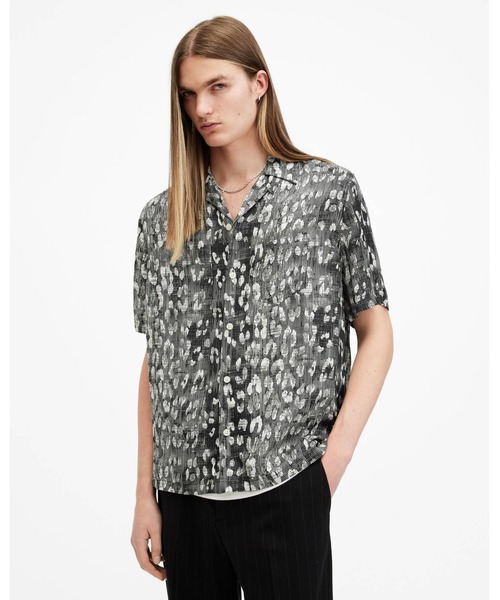 SHADE by SHELLAC レオパードシャツ サイズ44 ALLSAINTS（オールセインツ） シャツ OSCILLATION LEOPARD PRINT SHIRT