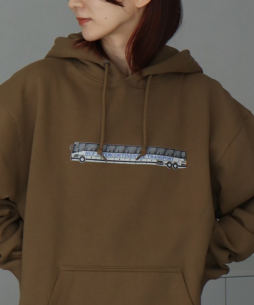 HUF グラフィックプリント パーカー ブラウン