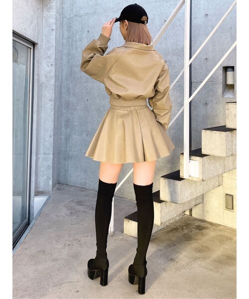 GYDA（ジェイダ） スカート レースラインフレアミニスカートライク 